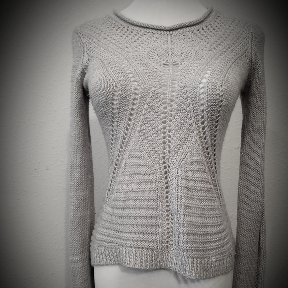 Lace Pattern Knitted Blouse Adult S Junior M - Picture 1 of 3